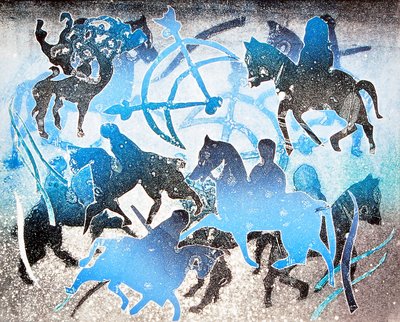 Blue Riders by Gloria Wallington